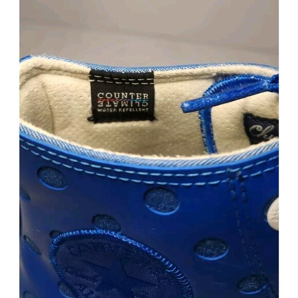 Converse Lunarlon Hi Top Mens 8.5 W 10.5 1Blue Polka Dot Shoes Chuck Taylor 2 - Picture 12 of 12